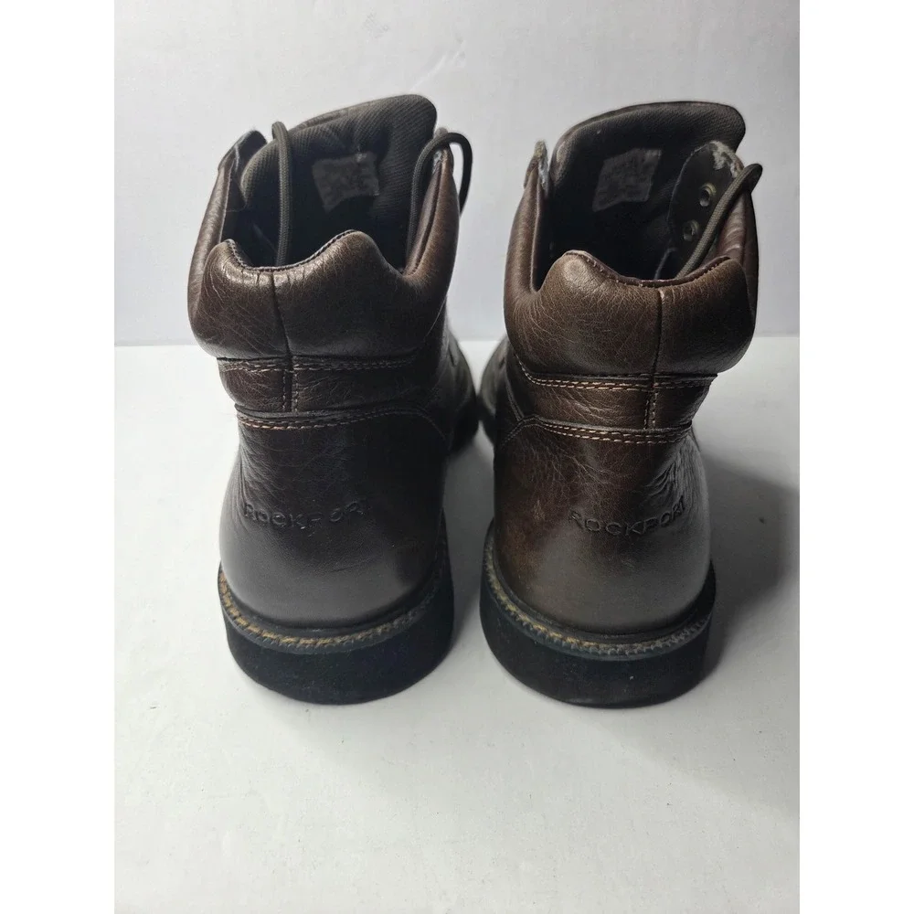 Rockport Mens K57280 Dark Brown Leather Moc Toe Lace Up Ankle Boots‎ Size 11.5 M